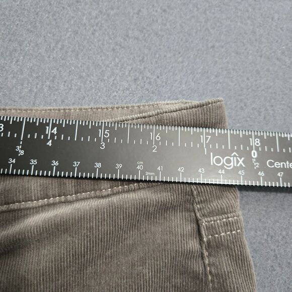 Talbots Women 12 Gray High Rise Corduroy Straight Leg Pants - Picture 14 of 14